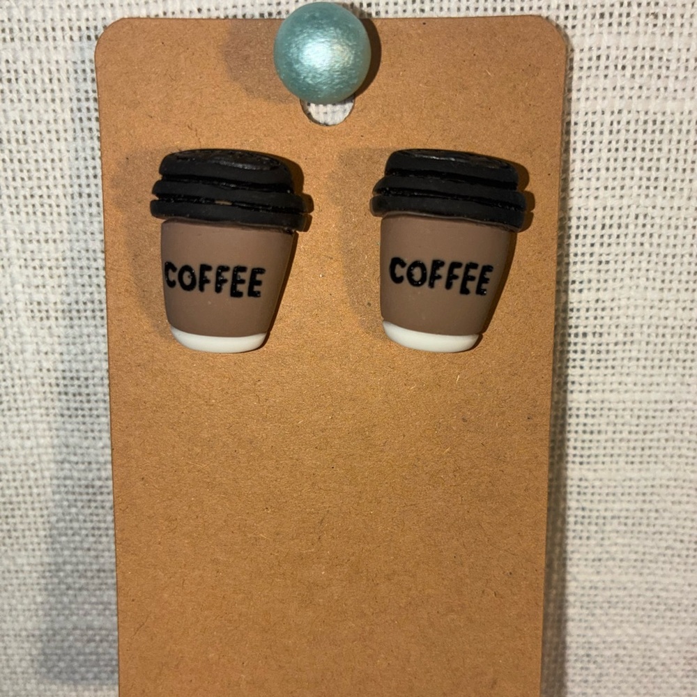 Brown Coffee Cup Earrings